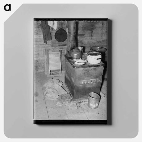 アートパネル-Kitchen Stove and Cow Dung Fuel
 - ラッセル リー Canvas.