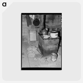 アートポストカード-Kitchen Stove and Cow Dung Fuel
 - ラッセル リー Postcard.