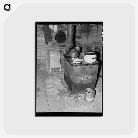 アートポストカード-Kitchen Stove and Cow Dung Fuel
 - ラッセル リー Postcard.
