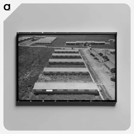 アートパネル-Row Shelters at FSA Labor Camp, Caldwell, Idaho
 - ラッセル リー Canvas.