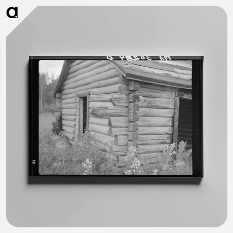 アートパネル-Log Cabin near Gheen, Minnesota
 - ラッセル リー Canvas.