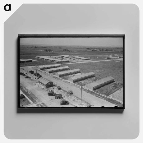 アートパネル-Row Shelters at FSA Labor Camp, Caldwell, Idaho
 - ラッセル リー Canvas.