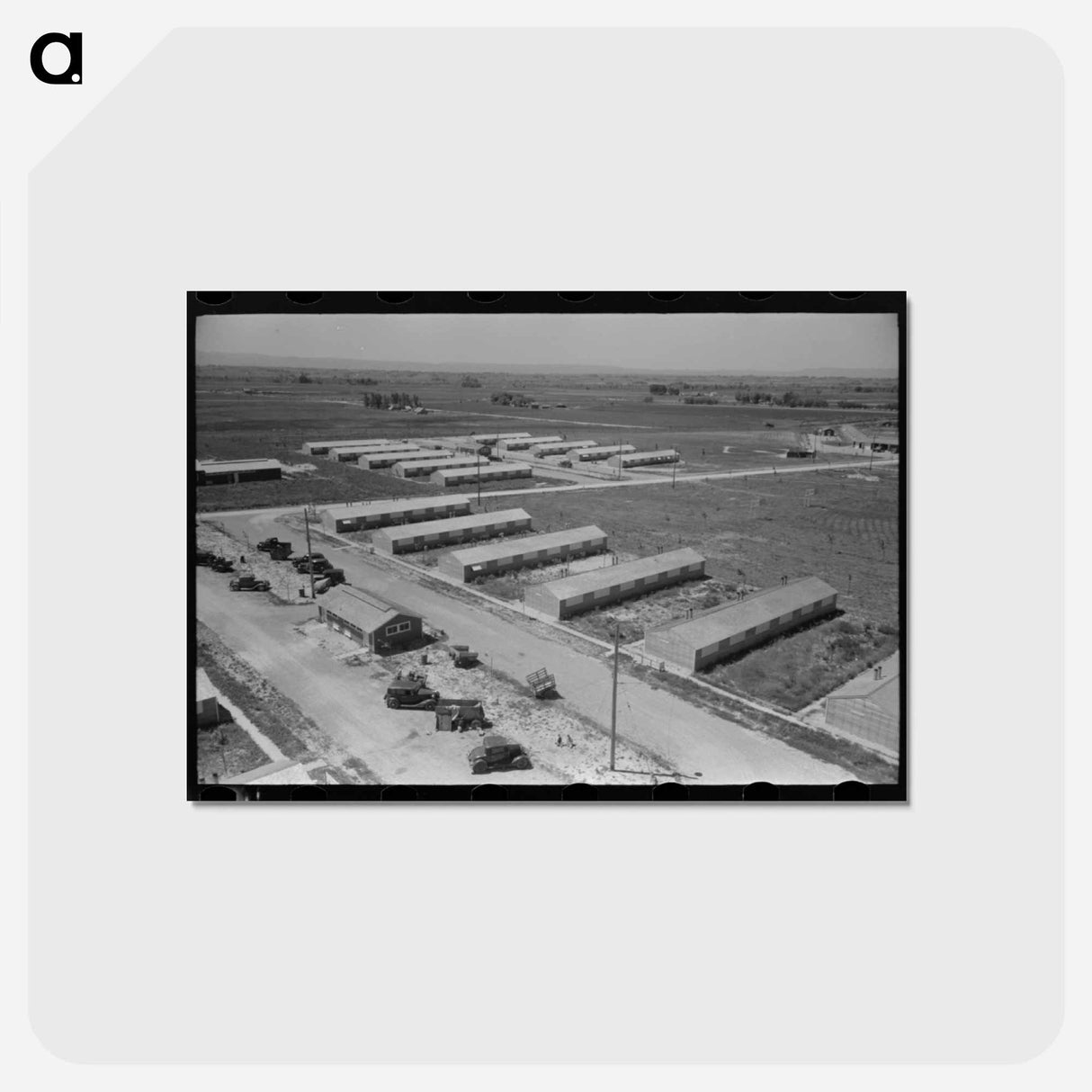 アートポストカード-Row Shelters at FSA Labor Camp, Caldwell, Idaho
 - ラッセル リー Postcard.