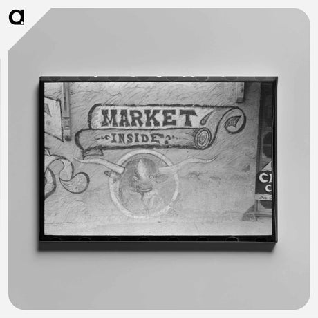 アートパネル-Sign on Building, Wells Point, Texas
 - ラッセル リー Canvas.