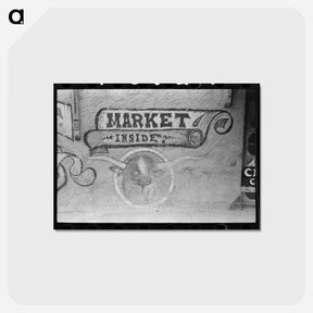 アートポストカード-Sign on Building, Wells Point, Texas
 - ラッセル リー Postcard.