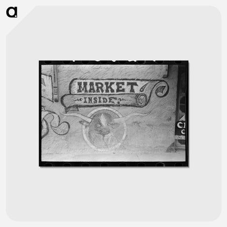 アートポストカード-Sign on Building, Wells Point, Texas
 - ラッセル リー Postcard.