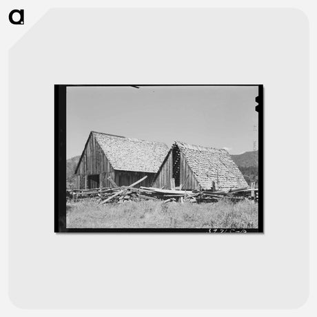 アートポストカード-Barns, Garden Valley, Boise County, Idaho
 - ラッセル リー Postcard.