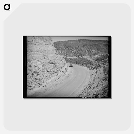 アートポストカード-Curves Along the Highway at Carrizo Creek
 - ラッセル リー Postcard.