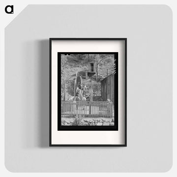 Backyard with Steps to Privy, Mogollon, New Mexico
 - ラッセル リー Poster.