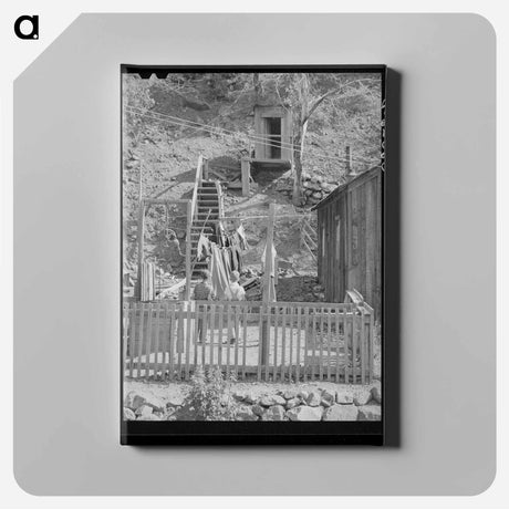 アートパネル-Backyard with Steps to Privy, Mogollon, New Mexico
 - ラッセル リー Canvas.
