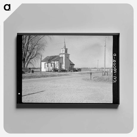 アートパネル-Perryton Township Church
 - ラッセル リー Canvas.