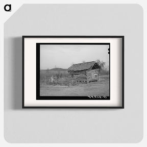 アートポスター-Log Barn, McIntosh County, Oklahoma
 - ラッセル リー Poster.