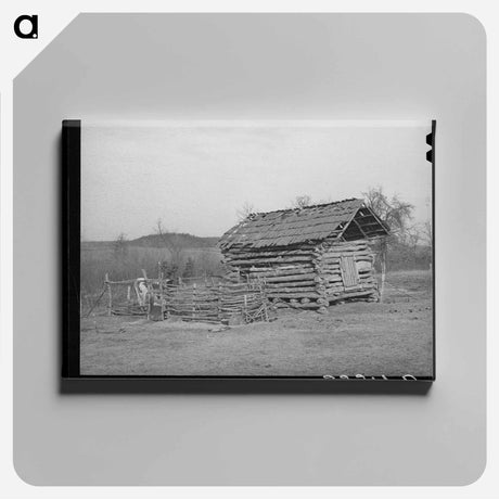 アートパネル-Log Barn, McIntosh County, Oklahoma
 - ラッセル リー Canvas.