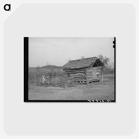 アートポストカード-Log Barn, McIntosh County, Oklahoma
 - ラッセル リー Postcard.