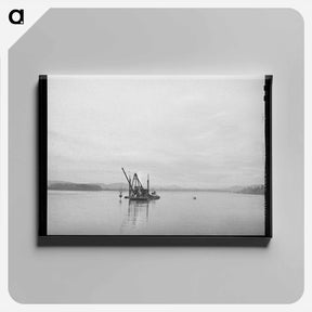 アートパネル-Dredge in Columbia River, Wahkiakum County, Washington
 - ラッセル リー Canvas.