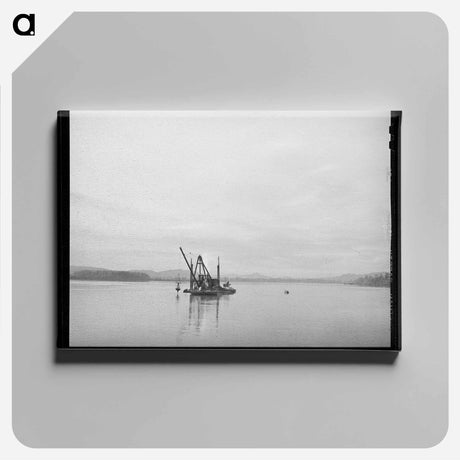 アートパネル-Dredge in Columbia River, Wahkiakum County, Washington
 - ラッセル リー Canvas.