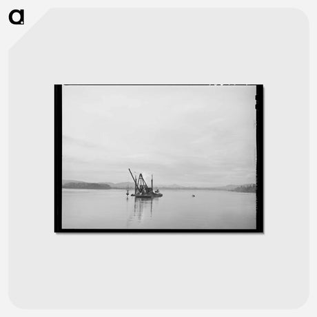 アートポストカード-Dredge in Columbia River, Wahkiakum County, Washington
 - ラッセル リー Postcard.