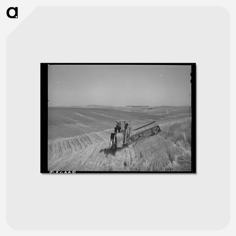アートポストカード-Combine in the Wheat, Whitman County, Washington
 - ラッセル リー Postcard.