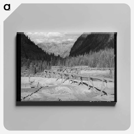 アートパネル-Tailings Pit, Camp Bird Gold Mine and Mill, Ouray County, Colorado
 - ラッセル リー Canvas.