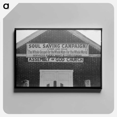 アートパネル-Assembly of God Church, Pleasanton, New Mexico
 - ラッセル リー Canvas.