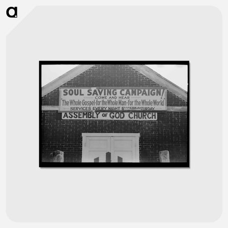 アートポストカード-Assembly of God Church, Pleasanton, New Mexico
 - ラッセル リー Postcard.