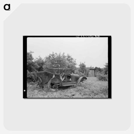 アートポストカード-Outhouse and Automobile on Art Simplot's Farm
 - ラッセル リー Postcard.