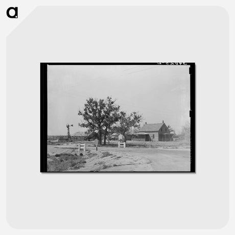 アートポストカード-Kansas Farmstead near Cimarron
 - ラッセル リー Postcard.