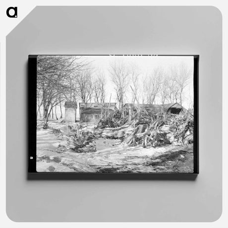 アートパネル-Winter Fuel on the Edgar Allen Farm
 - ラッセル リー Canvas.