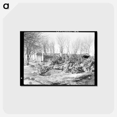アートポストカード-Winter Fuel on the Edgar Allen Farm
 - ラッセル リー Postcard.