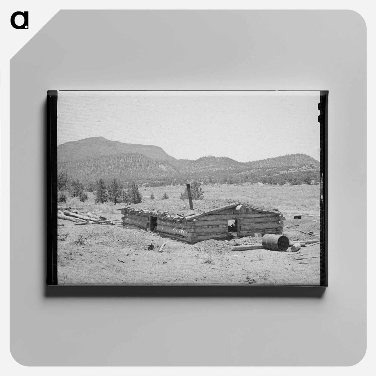 アートパネル-New Dugout of Faro Caudill, Pie Town, New Mexico
 - ラッセル リー Canvas.