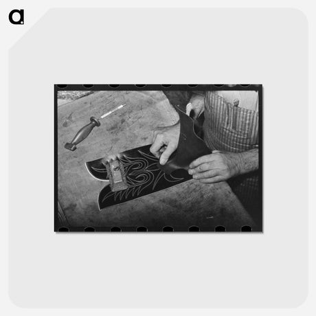 アートポストカード-Bootmaking Shop, Alpine, Texas
 - ラッセル リー Postcard.