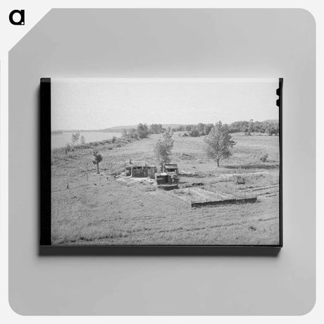 アートパネル-Scene at Webbers Falls, Muskogee County, Oklahoma
 - ラッセル リー Canvas.