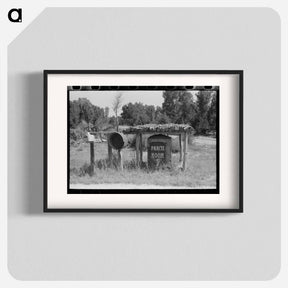 アートポスター-Mail Boxes and Parcel Room along Highway 160, San Juan County, Utah
 - ラッセル リー Poster.