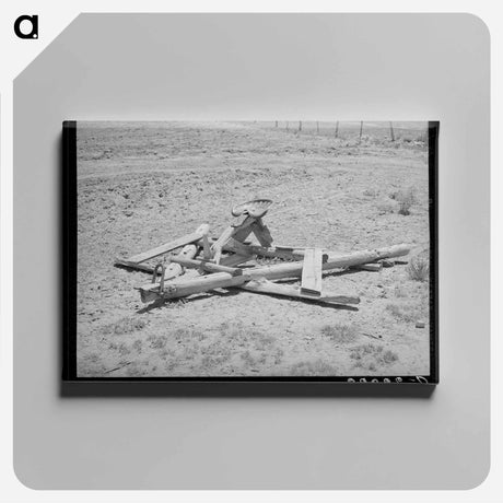 アートパネル-Land Leveling Floater, Pie Town, New Mexico
 - ラッセル リー Canvas.