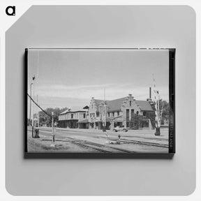 アートパネル-Railroad Station, Wellington, Kansas
 - ラッセル リー Canvas.