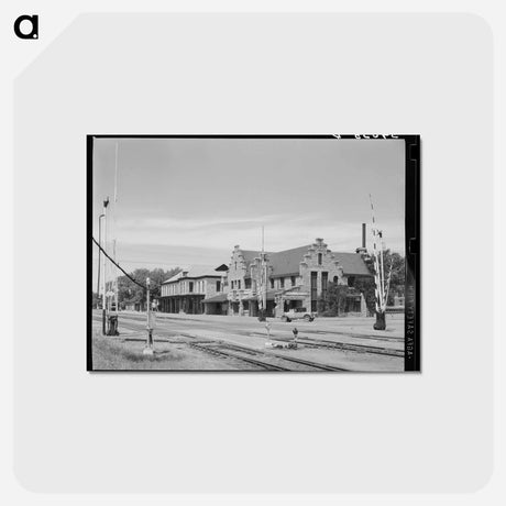 アートポストカード-Railroad Station, Wellington, Kansas
 - ラッセル リー Postcard.