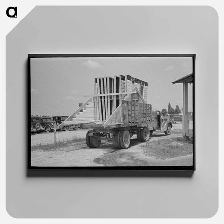 アートパネル-House Erection, Southeast Missouri Farms Project
 - ラッセル リー Canvas.