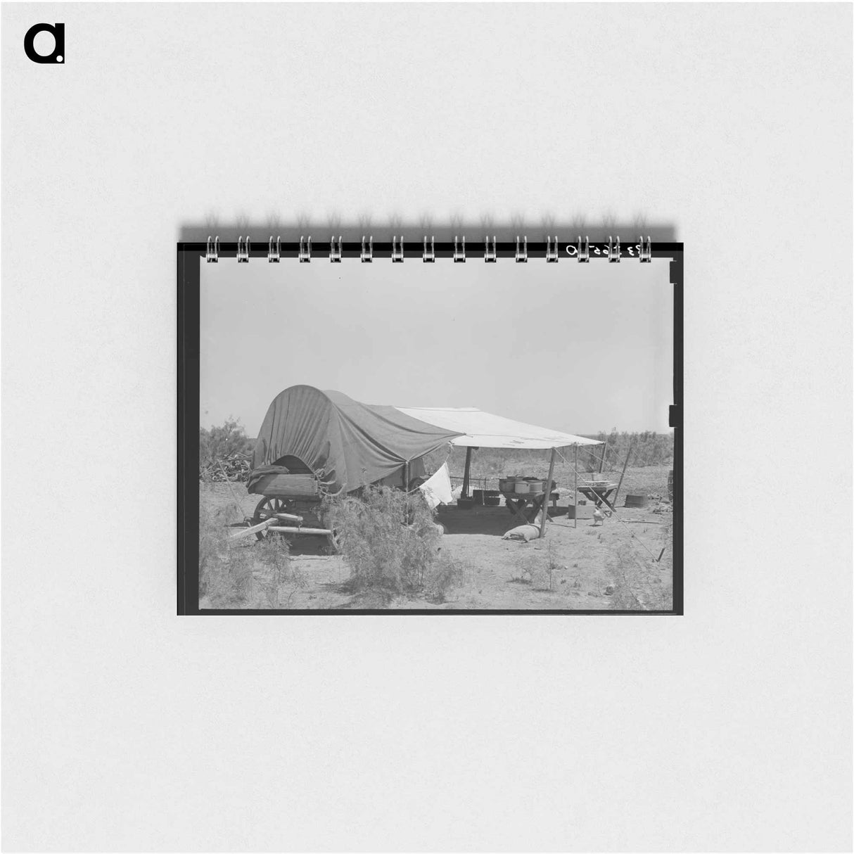 アートメモ帳-Chuck Wagon and Tarpaulin, Ranch Near Spur, Texas
 - ラッセル リー Memo.