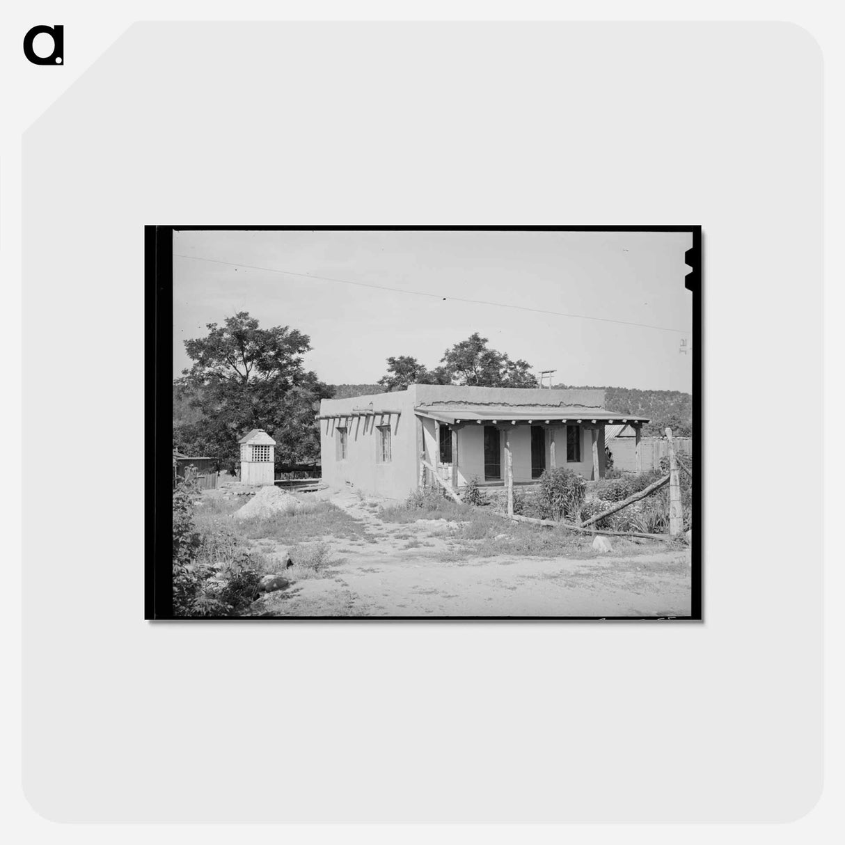 アートポストカード-Adobe House and Covered Well, Penasco, New Mexico
 - ラッセル リー Postcard.