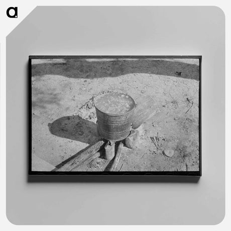アートパネル-Preparing Corn for Tortillas, Santa Maria, Texas
 - ラッセル リー Canvas.