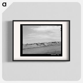 アートポスター-Looking across the fields to Questa, New Mexico
 - ラッセル リー Poster.
