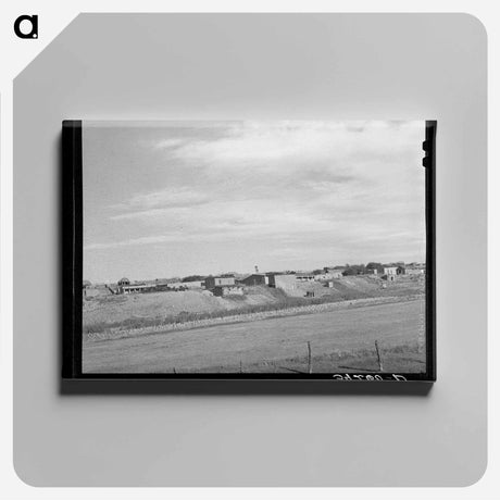 アートパネル-Looking across the fields to Questa, New Mexico
 - ラッセル リー Canvas.