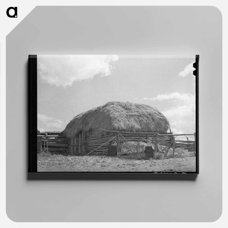 アートパネル-Straw-Covered Barn, Questa, New Mexico
 - ラッセル リー Canvas.