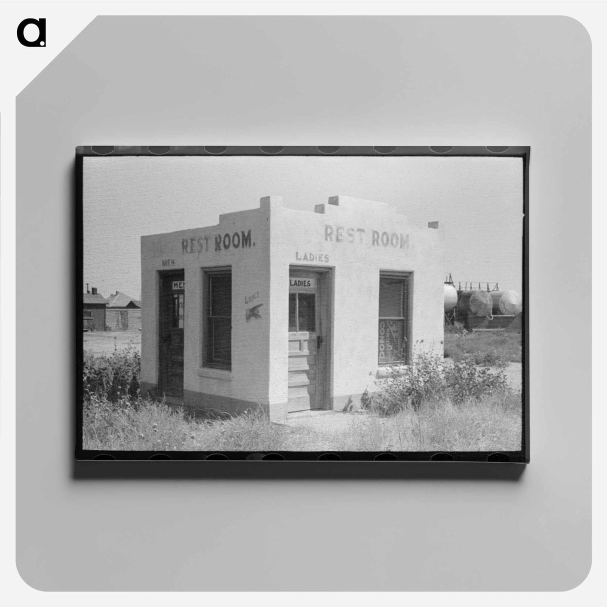 アートパネル-Unused Community Rest Room, Forgan, Oklahoma
 - ラッセル リー Canvas.