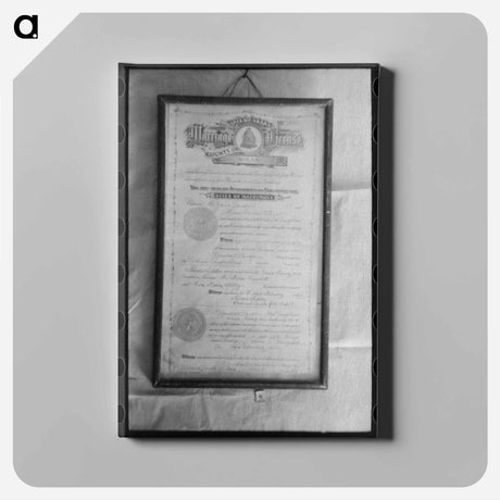 アートパネル-Marriage License of Faro and Doris Caudill
 - ラッセル リー Canvas.