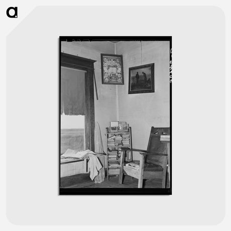 アートポストカード-Interior, Bertelson Farm Home
 - ラッセル リー Postcard.