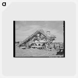 アートポストカード-Road Construction, Gaines County, Texas
 - ラッセル リー Postcard.