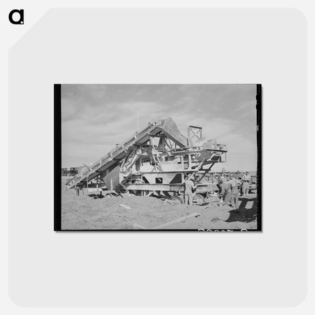 アートポストカード-Road Construction, Gaines County, Texas
 - ラッセル リー Postcard.