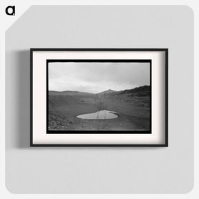 アートポスター-Stock Waterhole and Windmill, Socorro County, New Mexico
 - ラッセル リー Poster.