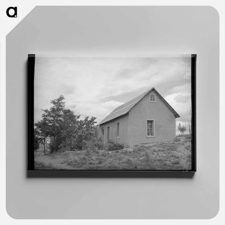 アートパネル-Home of Spanish-American Farmer, Chamisal, New Mexico
 - ラッセル リー Canvas.